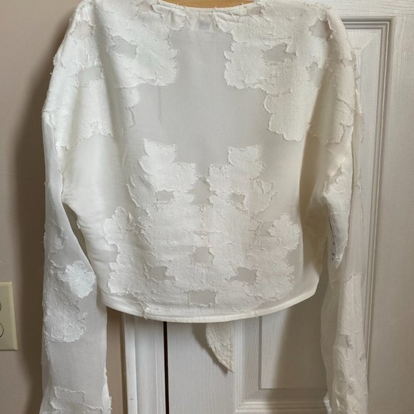 Aritzia Long Sleeve Wrap Top - Picture 6 of 8